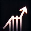 Abstrakte Iconlinie, die Wachstum und Fortschritt symbolisiert